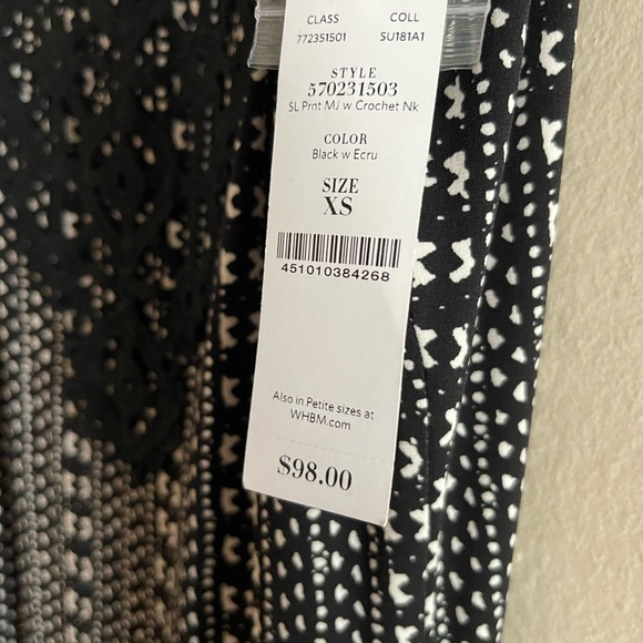 White House Black Market Crochet Neck Shift New Dress - Picture 3 of 7